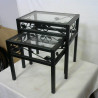 lot 2 petites tables en verre