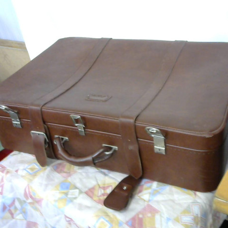 Valise cuir marron