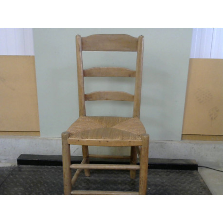 chaise en bois paille 