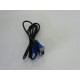 câble VGA bleu/noir