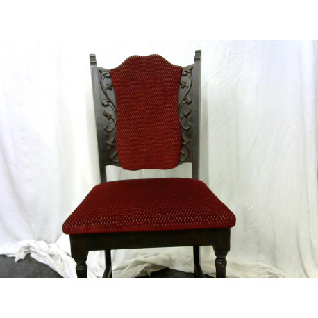lot 6 chaises rouge