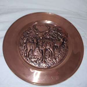 Assiette décorative en cuivre 