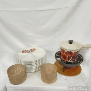 Service à fondue vintage Le Creuset